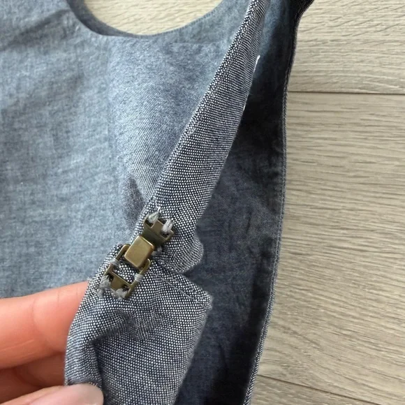 Apiece Apart 100% Cotton Blue Chambray Denim Sleeveless Top - Picture 7 of 12